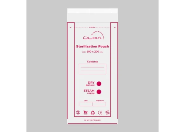 Kraft sterilization bags with indicator