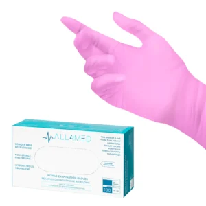 All4med disposable diagnostic nitrile gloves PINK 100 pieces