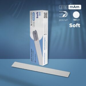 Disposable white files papmAm on soft foam layer EXPERT 20  (25 pcs)