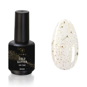 Gold Glitter Top Coat – 15 ml