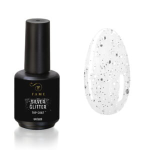 Silver Glitter Top Coat – 15 ml