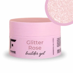 Glitter rose builder gel